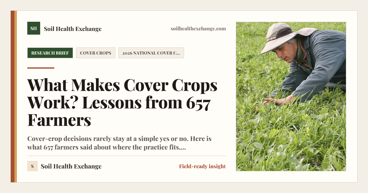 What 657 Farmers Said About Cover Crops in 2026