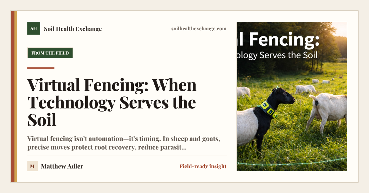 Virtual Fencing: When Technology Serves the Soil | Soil Health Exchange ...